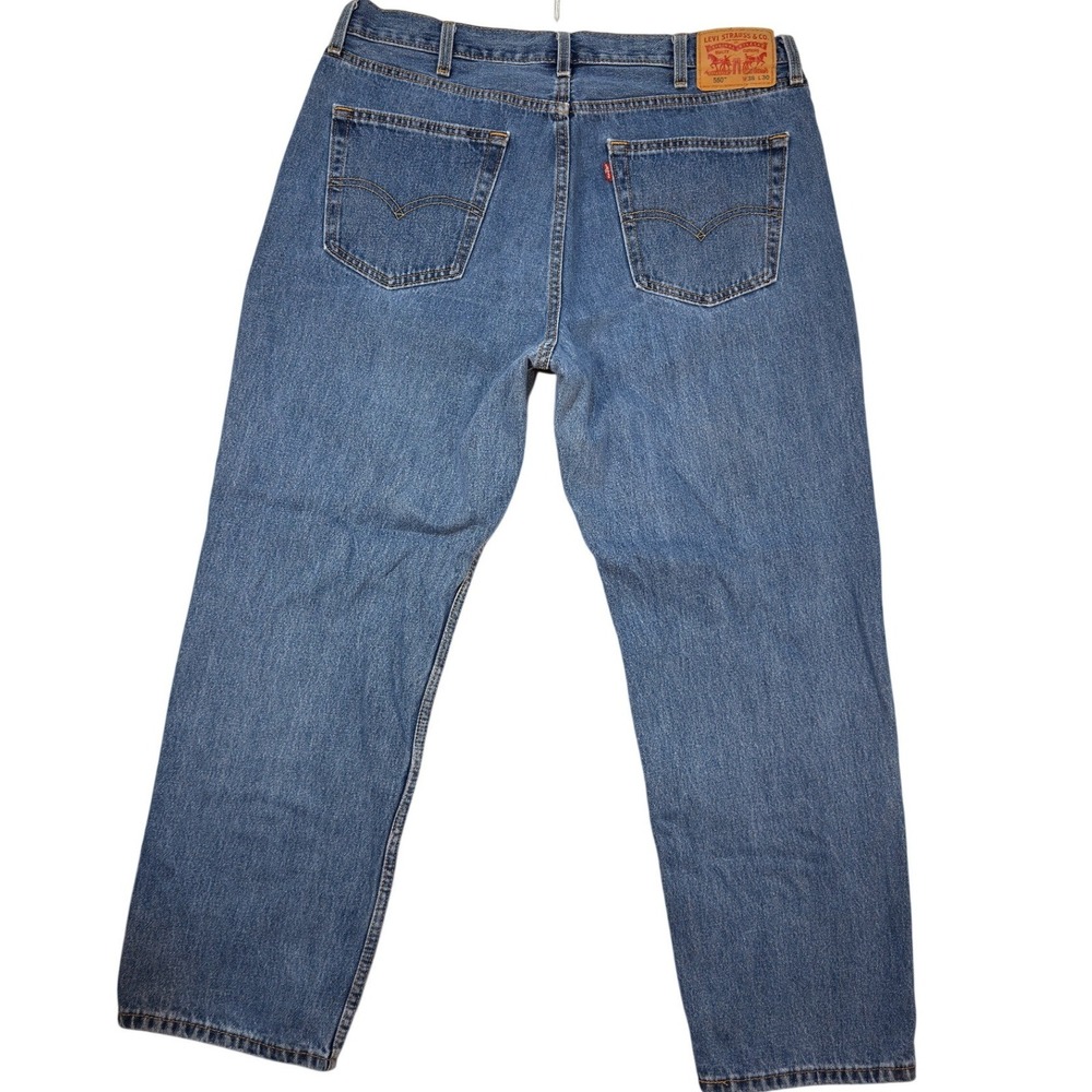 Levi's 550 Jeans 38x30 Mens Relaxed Fit Tapered Leg Denim Blue